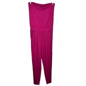 ☀️Krisa Womens Strapless Jumpsuit Straight Neck Skinny Leg Size XS NWT REVOLVE